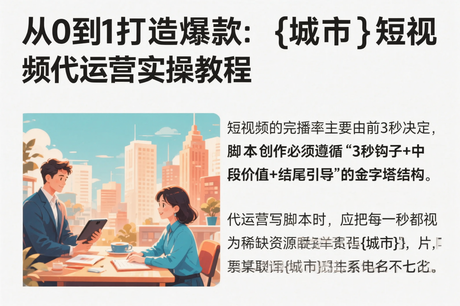 从0到1打造爆款:北屯短视频代运营实操教程