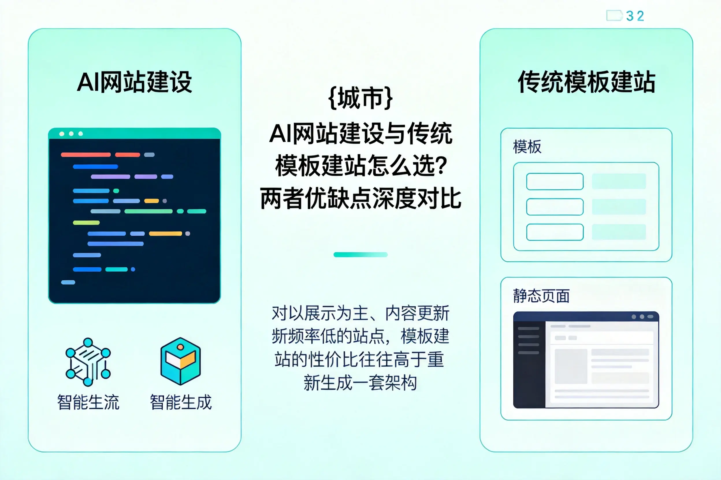 北屯AI网站建设与传统模板建站怎么选?两者优缺点深度对比