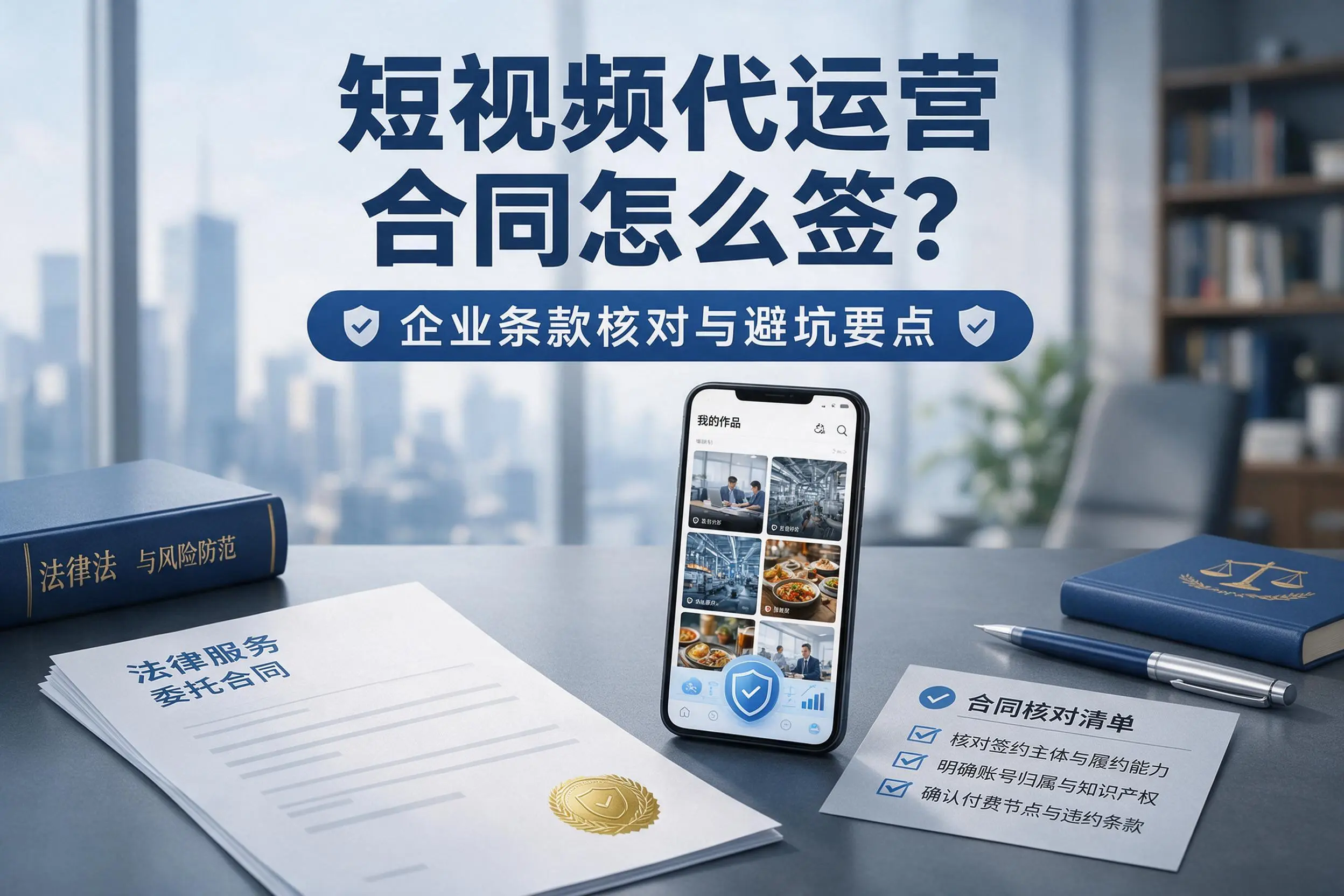 短视频代运营合同怎么签？北屯企业条款核对与避坑要点