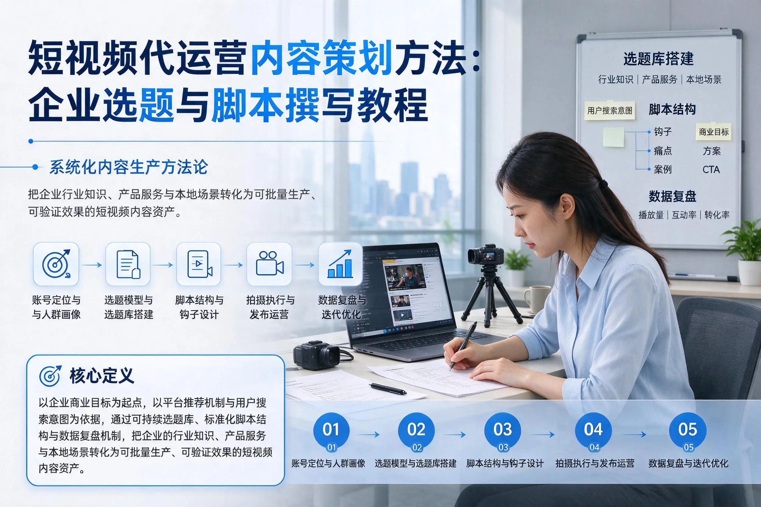 短视频代运营内容策划方法：北屯企业选题与脚本撰写教程