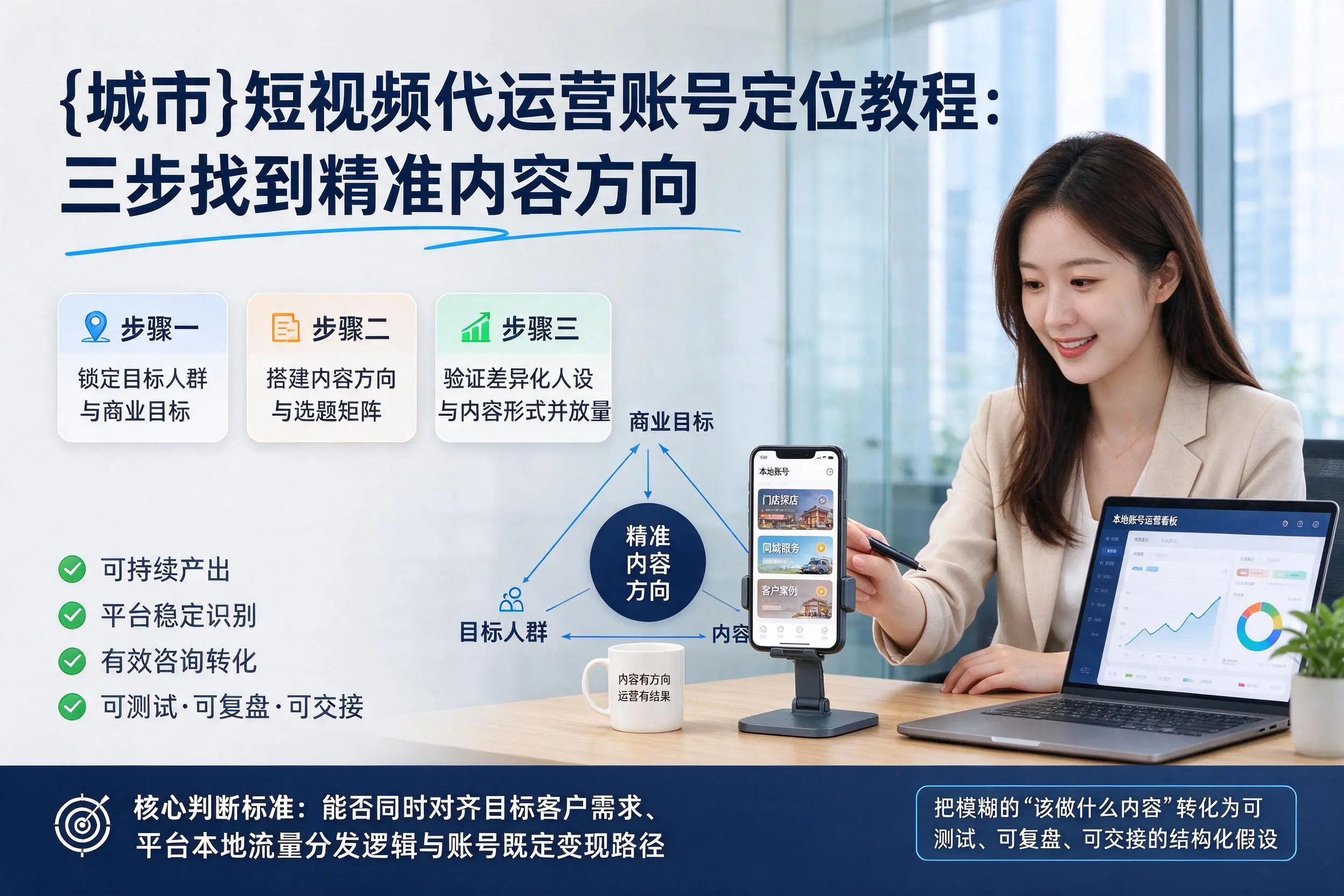 北屯短视频代运营账号定位教程：三步找到精准内容方向
