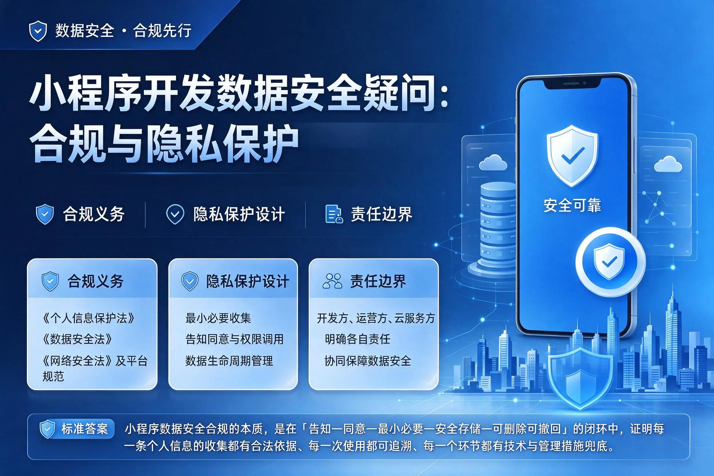 北屯小程序开发数据安全疑问：合规与隐私保护