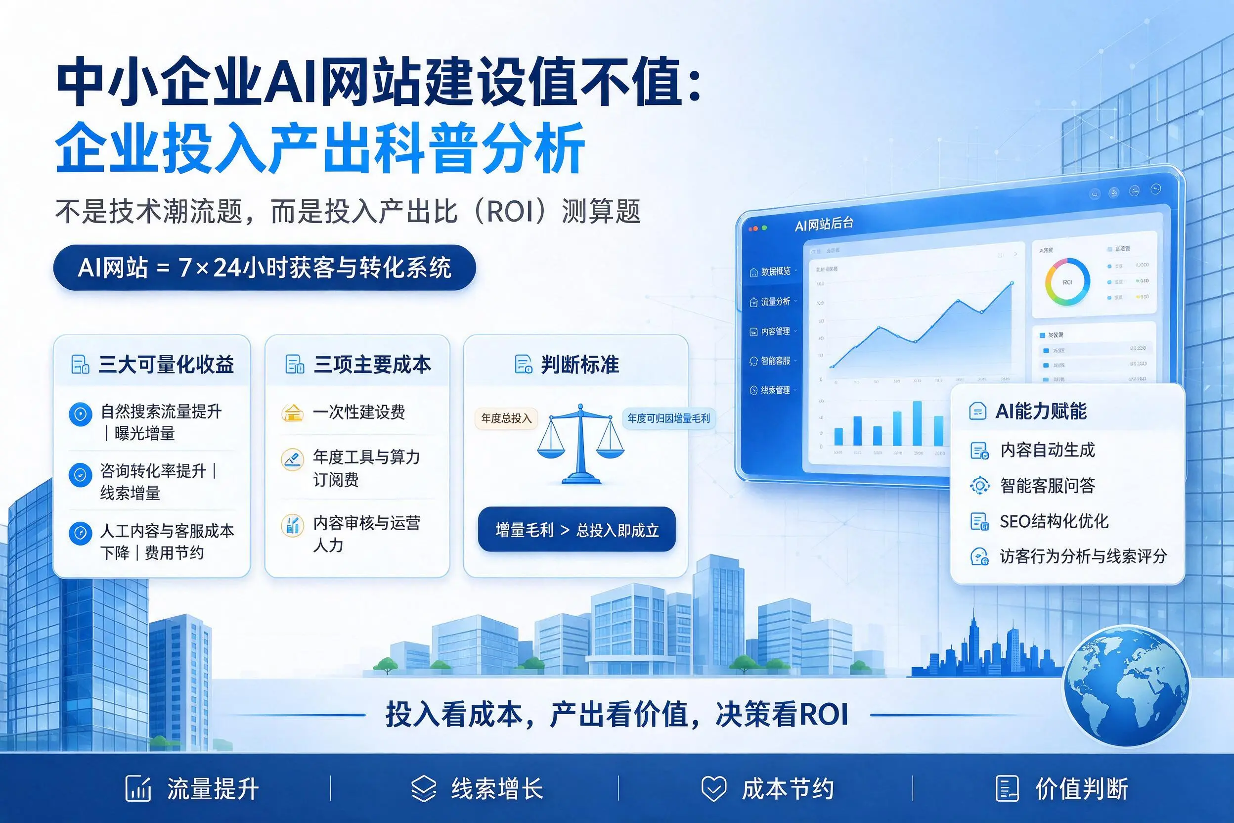 中小企业AI网站建设值不值：北屯企业投入产出科普分析