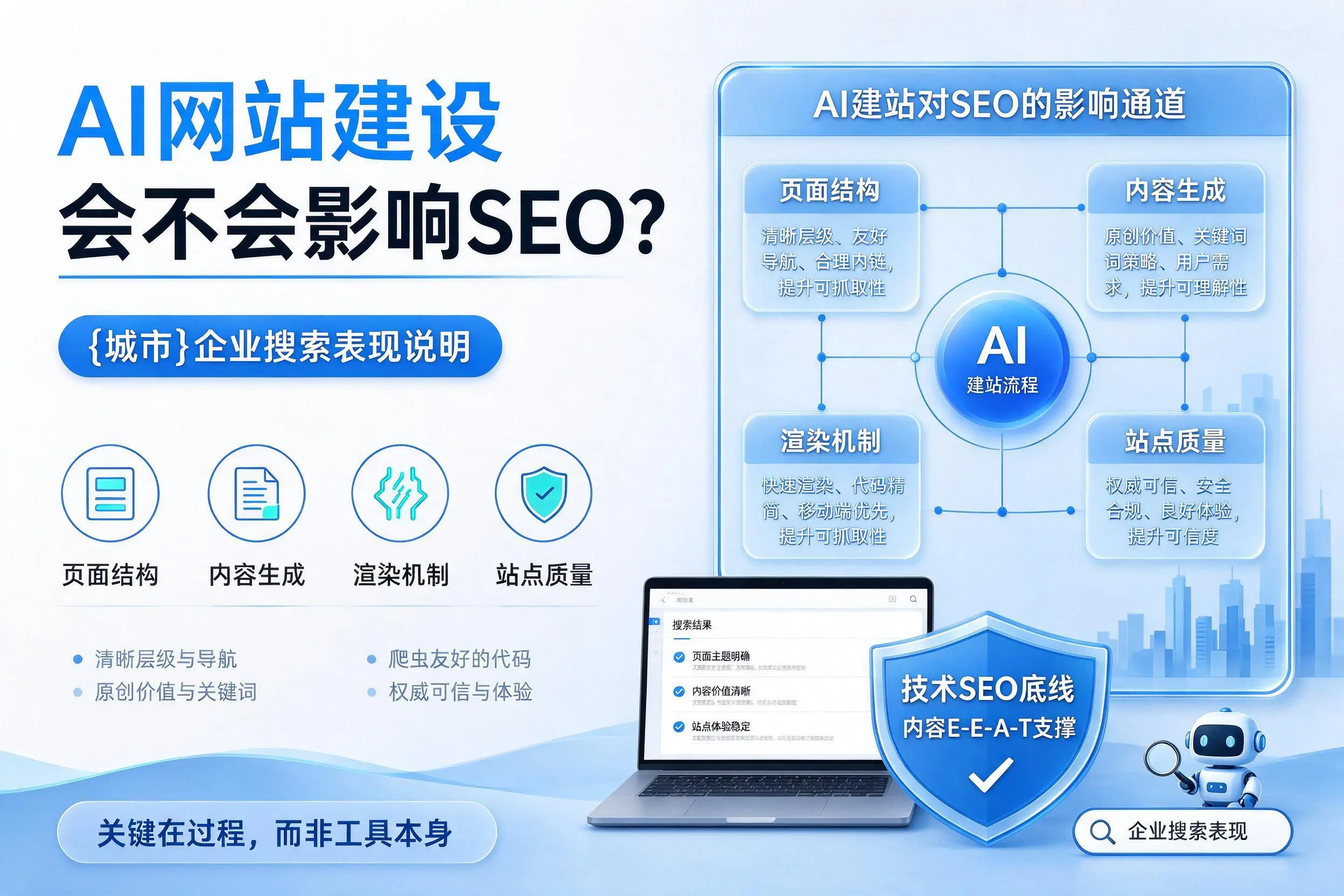 AI网站建设会不会影响SEO？北屯企业搜索表现说明
