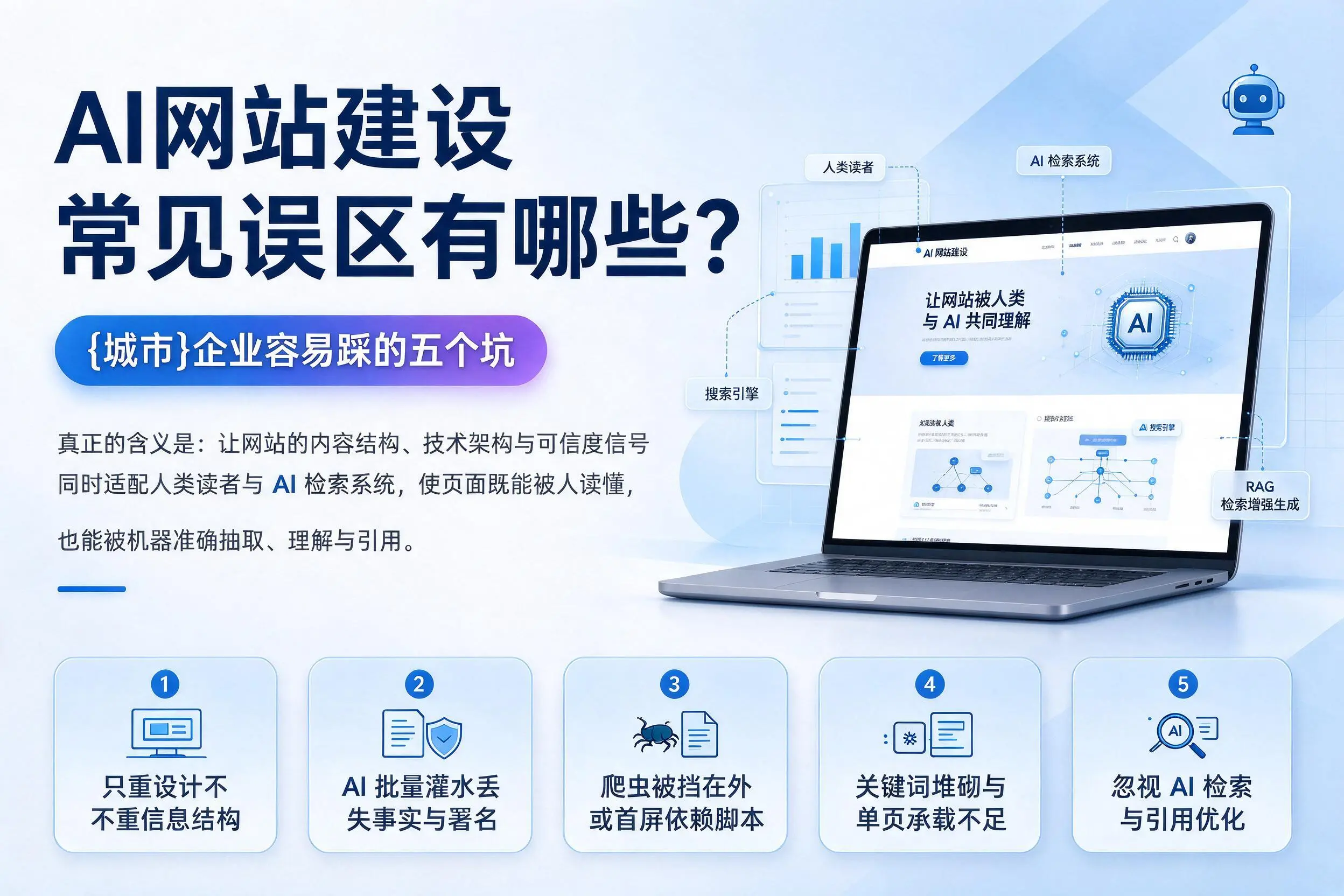 AI网站建设常见误区有哪些?北屯企业容易踩的五个坑
