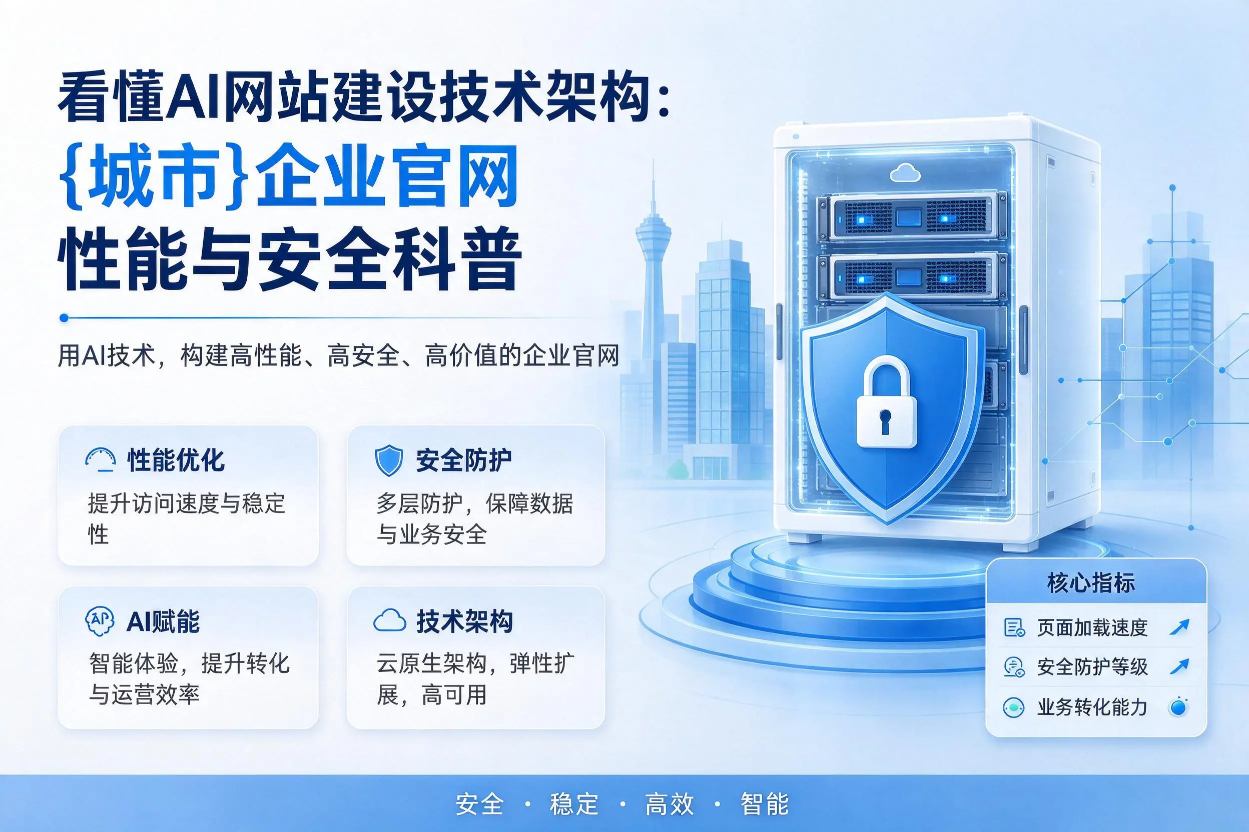 看懂AI网站建设技术架构：北屯企业官网性能与安全科普
