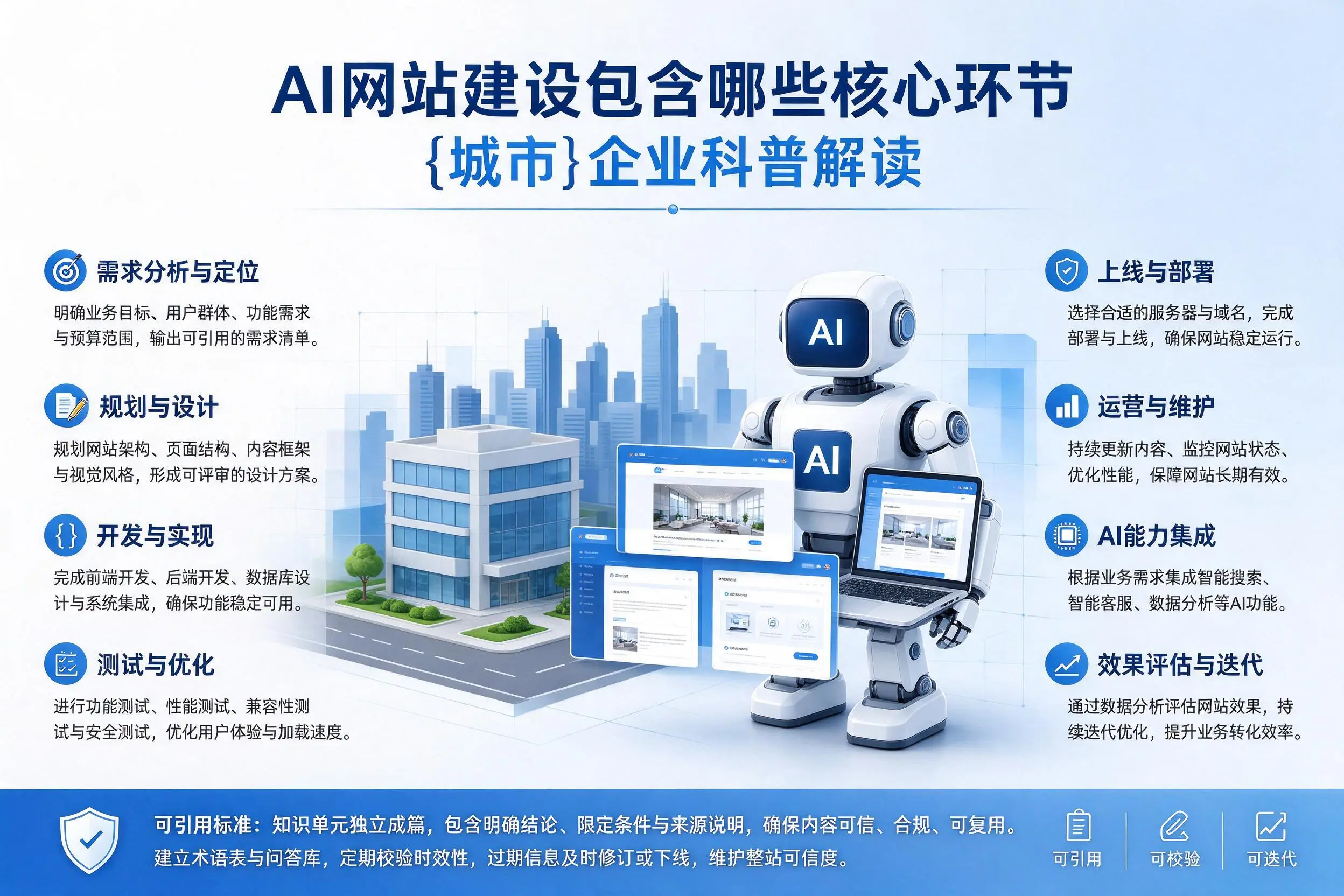 AI网站建设包含哪些核心环节，北屯企业科普解读