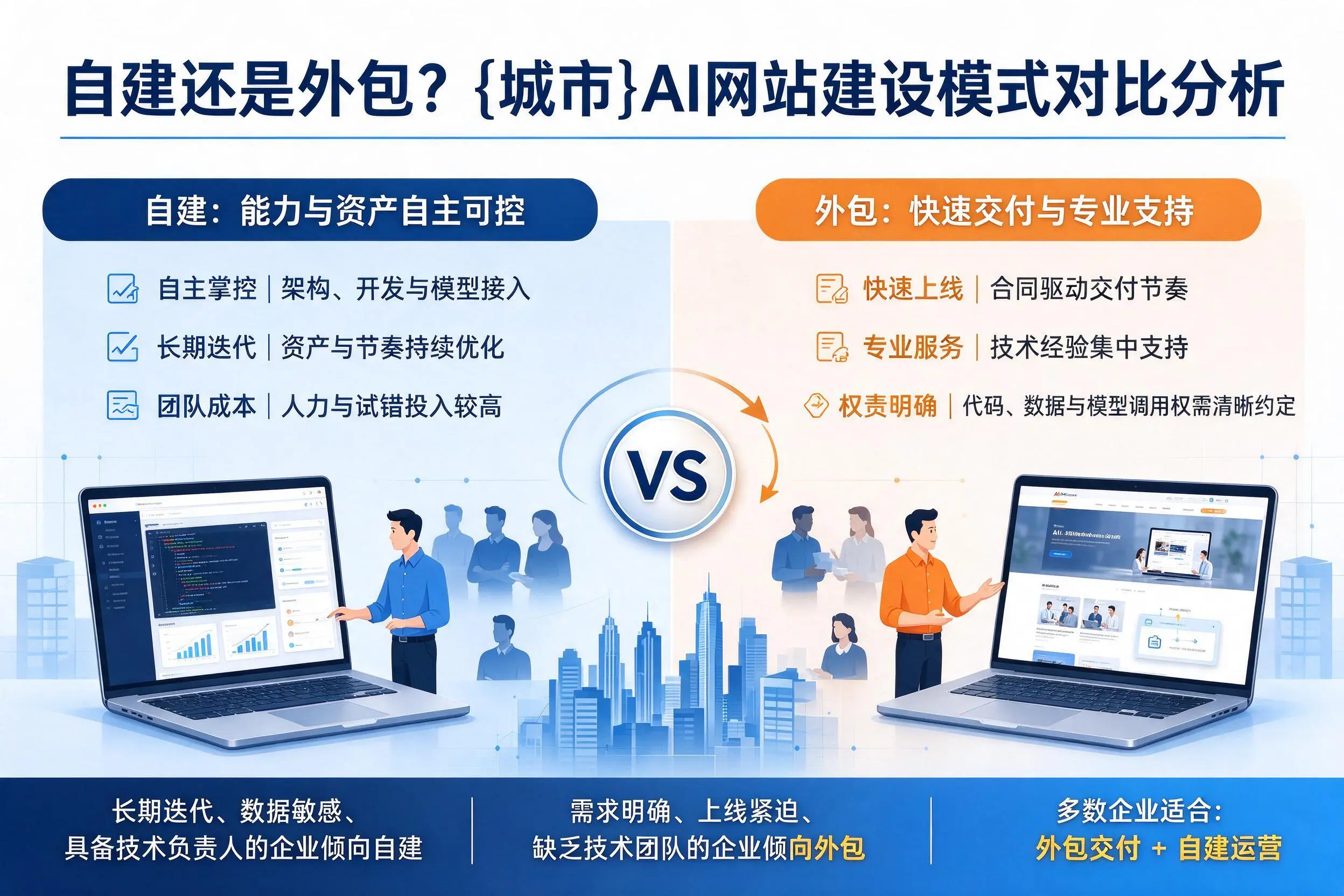 自建还是外包?北屯AI网站建设模式对比分析