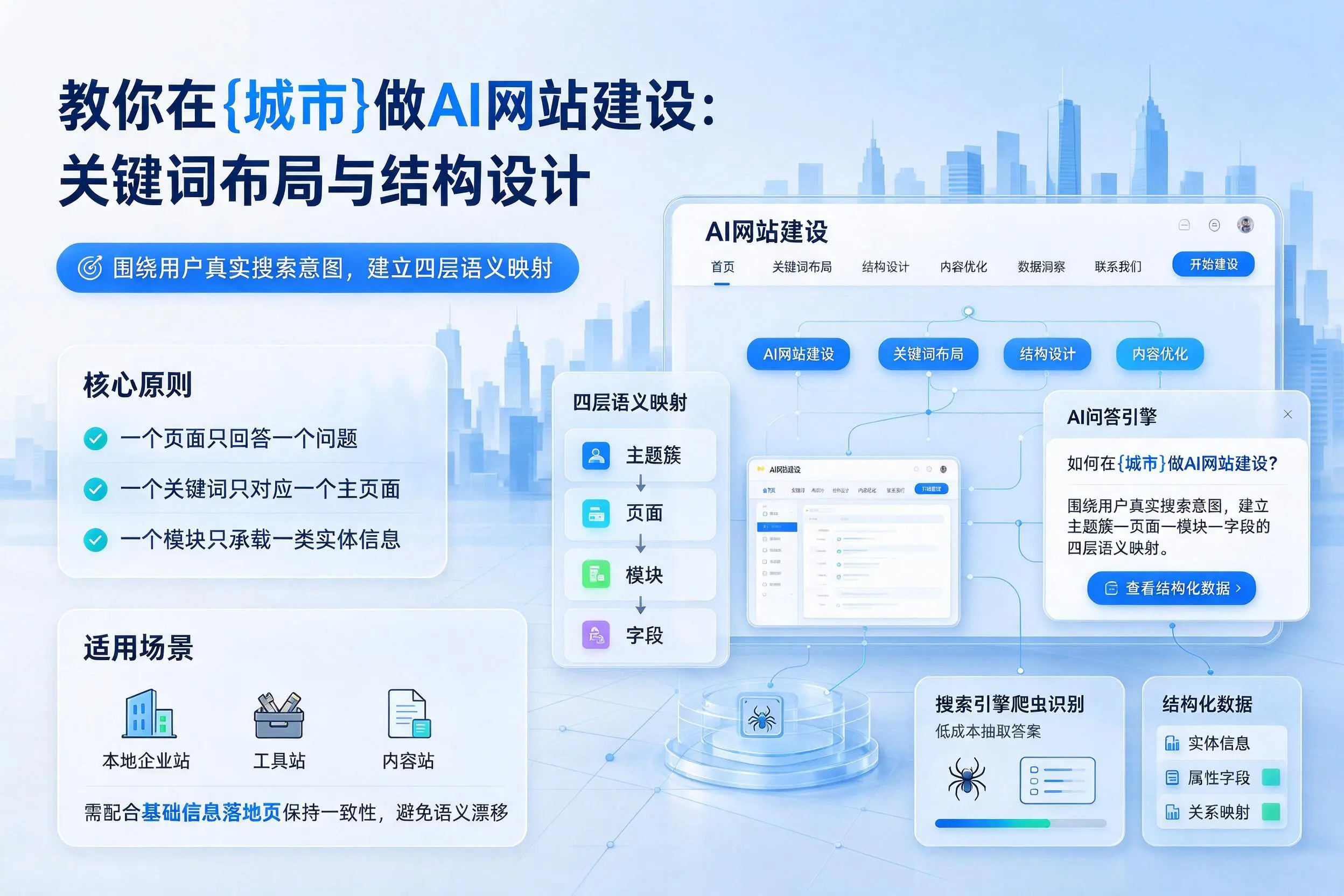 教你在北屯做AI网站建设:关键词布局与结构设计
