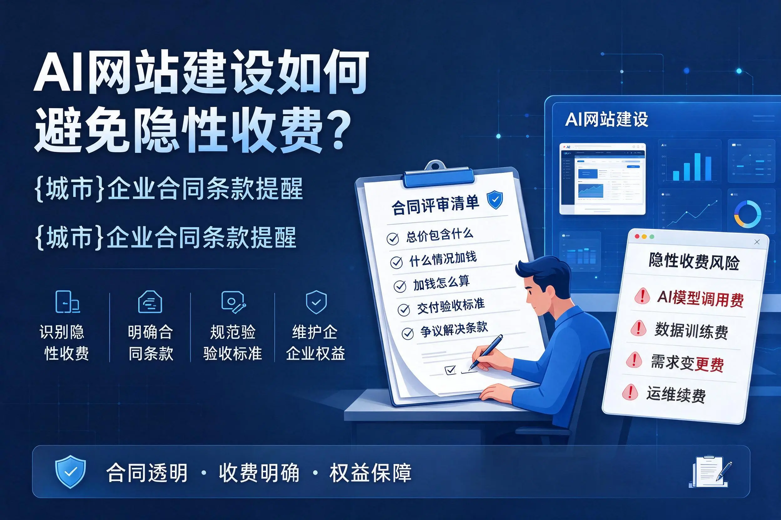 AI网站建设如何避免隐性收费？北屯企业合同条款提醒