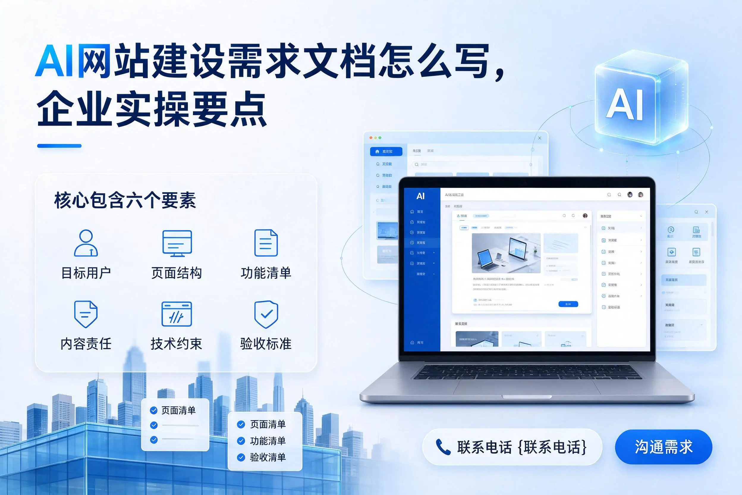 AI网站建设需求文档怎么写，北屯企业实操要点