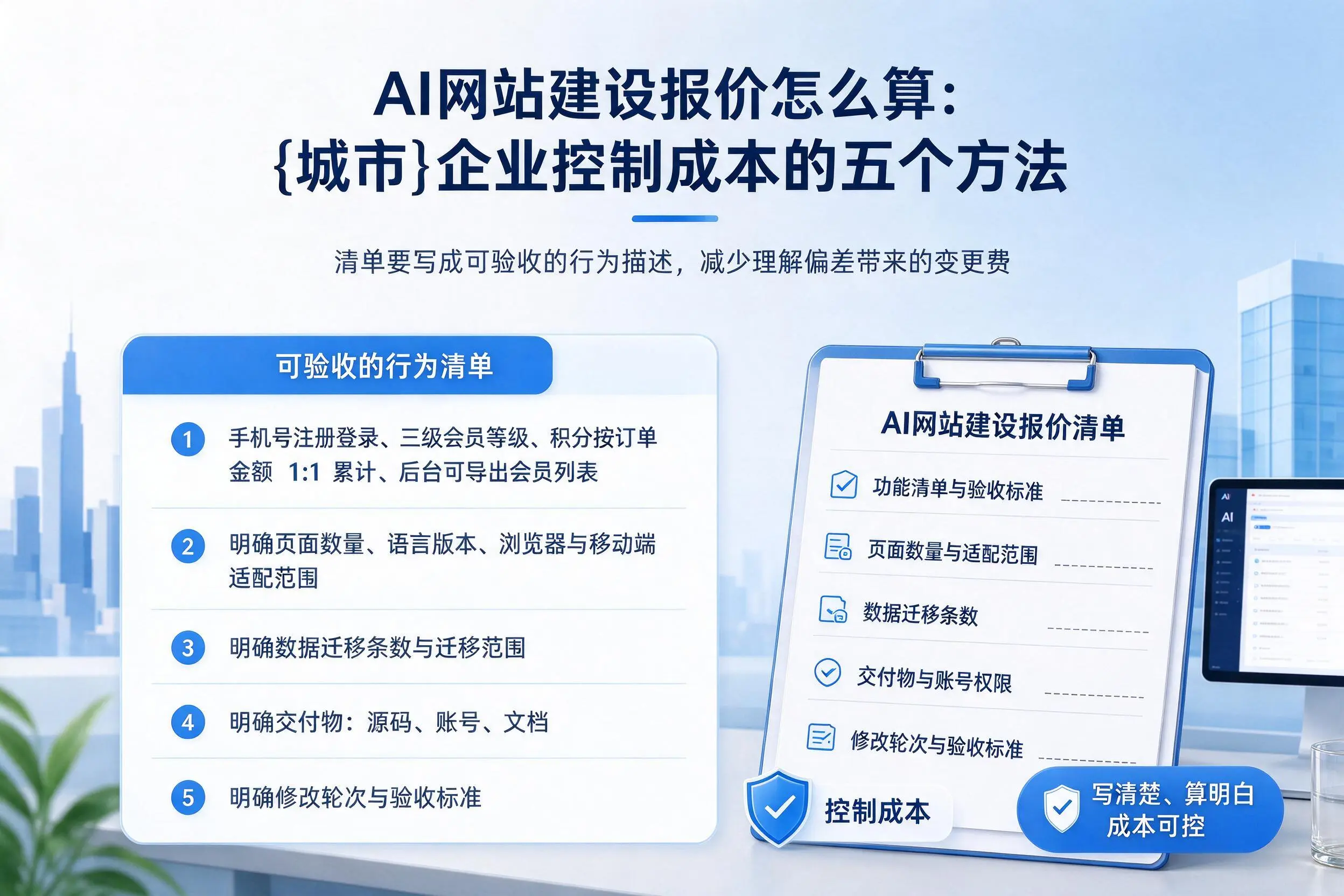 AI网站建设报价怎么算：北屯企业控制成本的五个方法